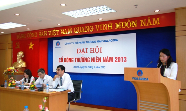 Công ty CP Thương mại Viglacera tổ chức Đại hội cổ đông thường niên năm 2013